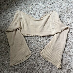 Ina Cream Knit Top with Bell Sleeves